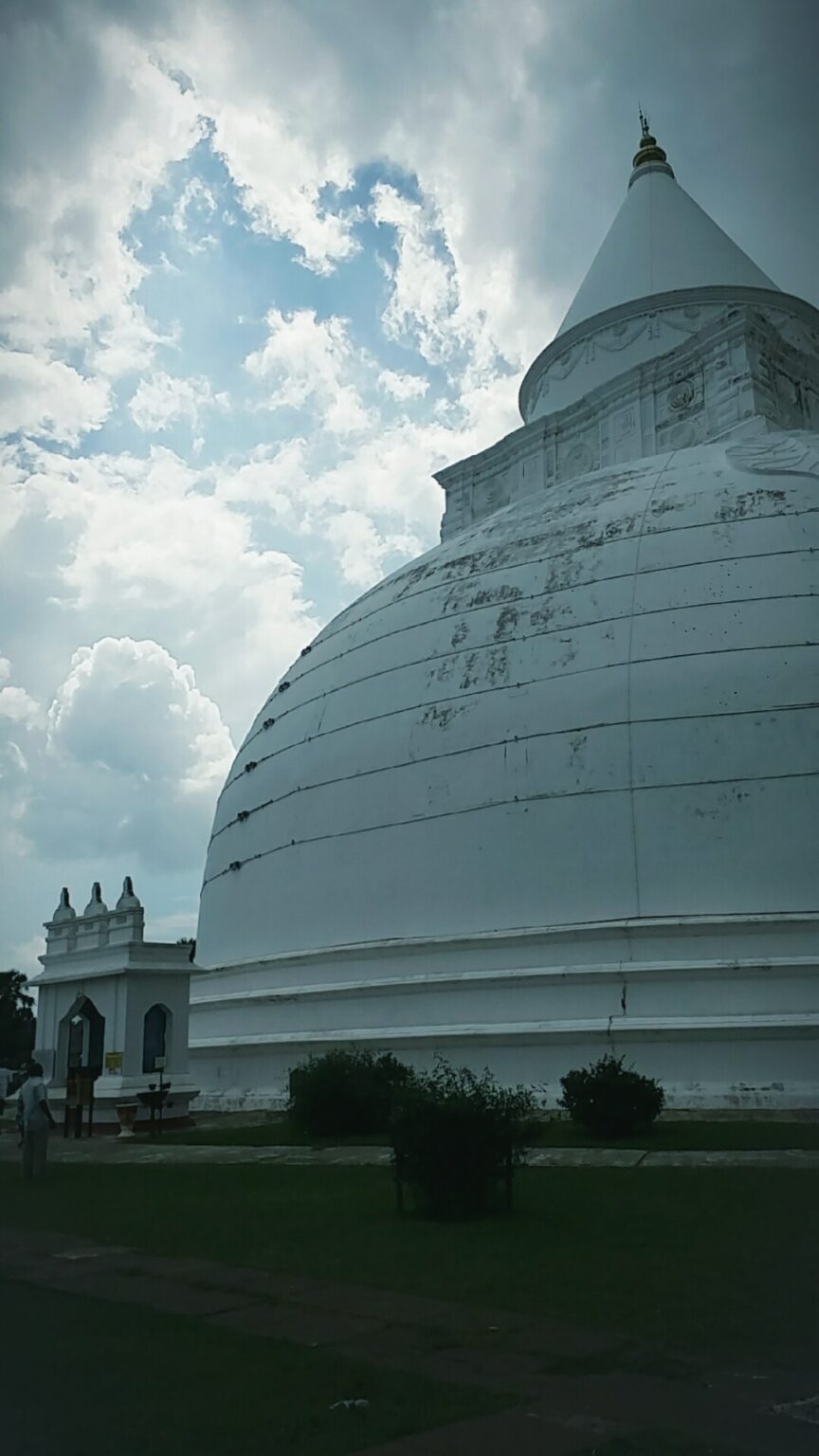 The sacred white dagoba temple at Thissamaharama, Sri Lanka